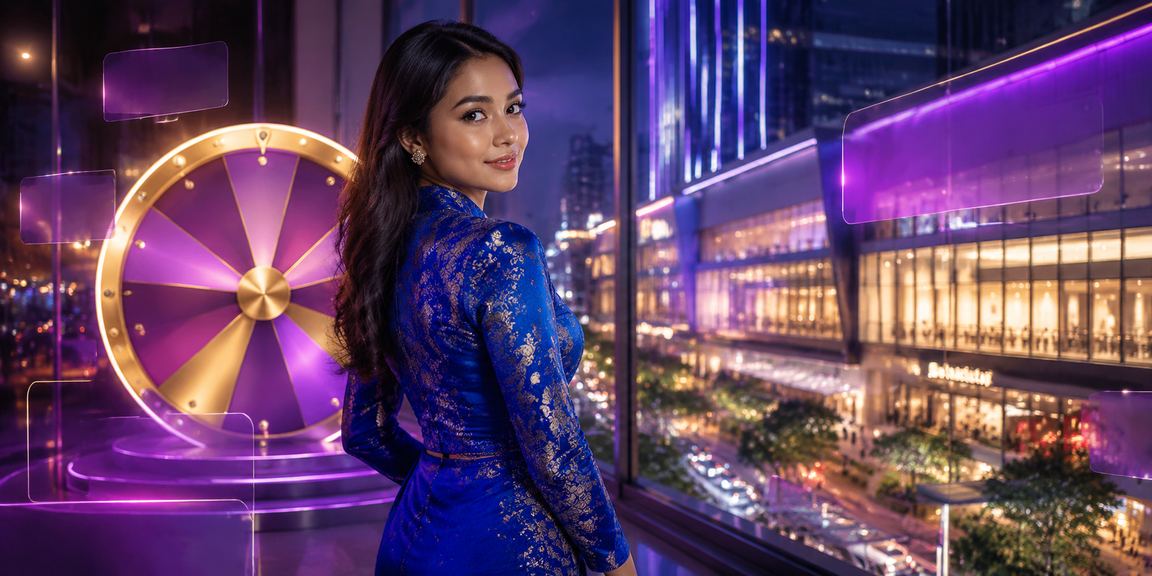Pengguna Johor Bahru menyertai cabutan bertuah dalam pakaian baju kurung